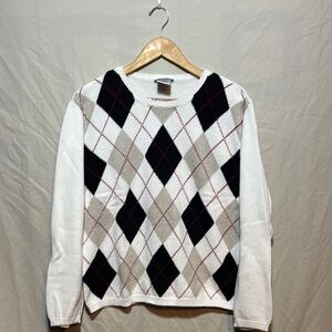 Talbots Argyle Knit Sweater